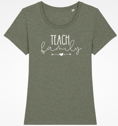Tee-shirt Teach Family coloris khaki
