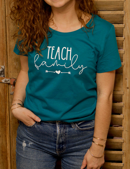 Tee-shirt Teach Family coloris bleu
